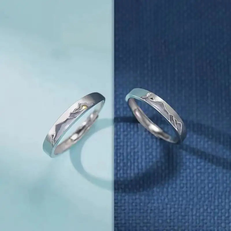 Sunrise & Moonlight Couples Ring