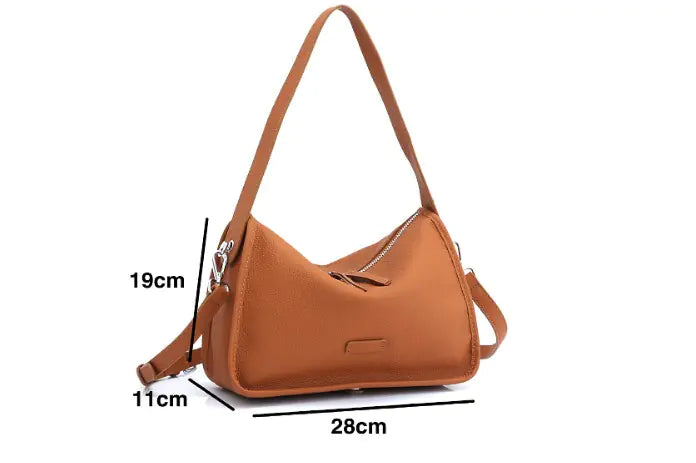 Ladies' Cowhide Spacious Crossbody
