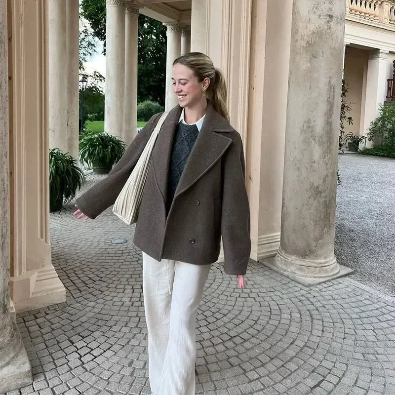 Relaxed Fit Wool Coat