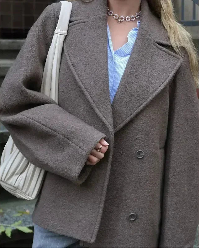 Relaxed Fit Wool Coat