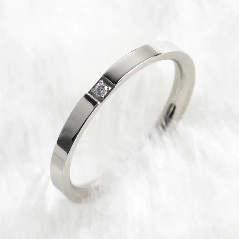 Elegant Titanium Couple Ring