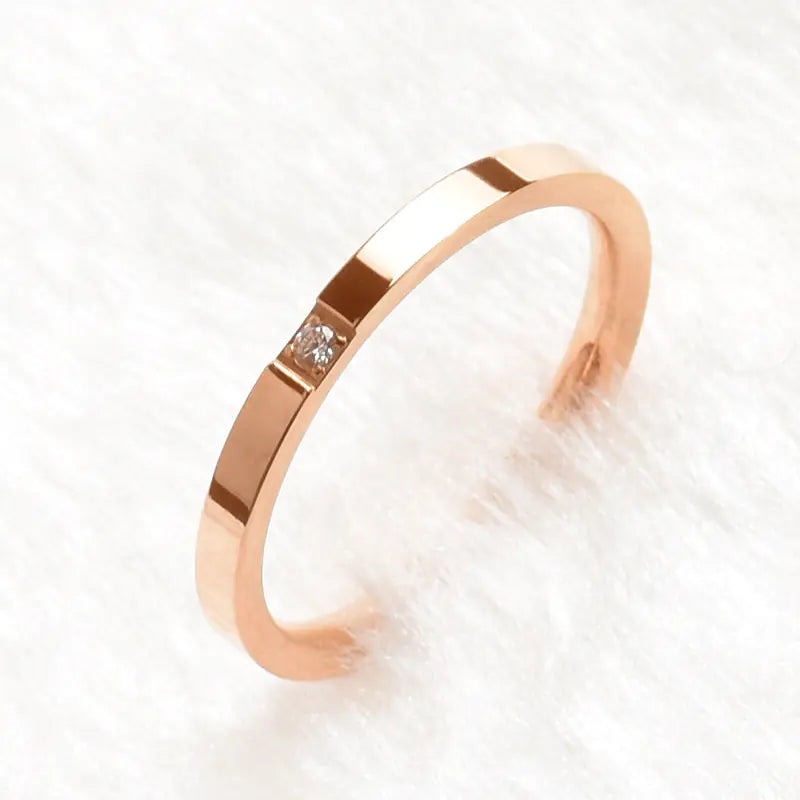 Elegant Titanium Couple Ring