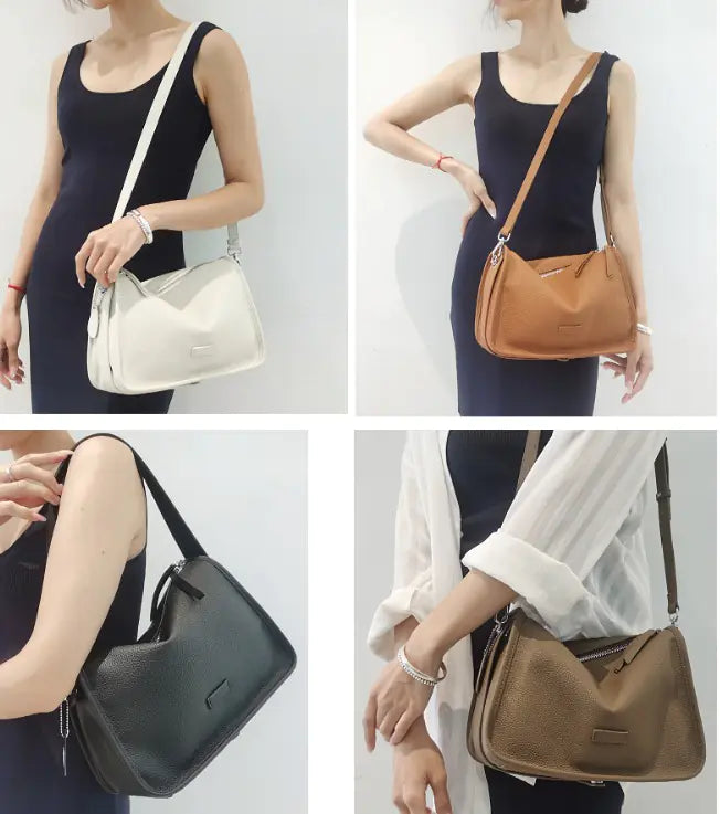 Ladies' Cowhide Spacious Crossbody